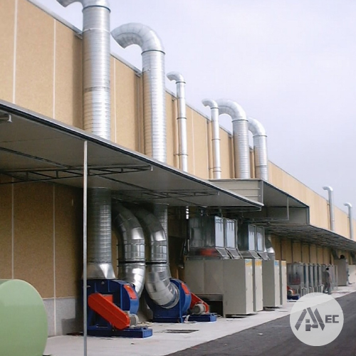 Gruppo immissione-estrazione per cabina di verniciatura pressurizzata